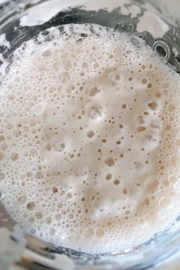 bubbly sourdough starter