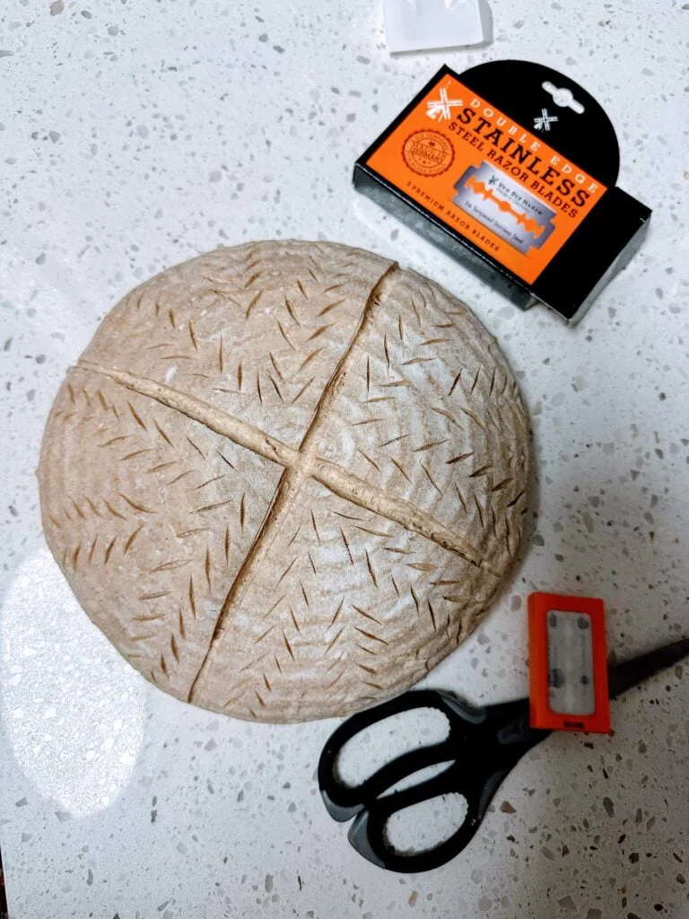 sourdough scoring before and after