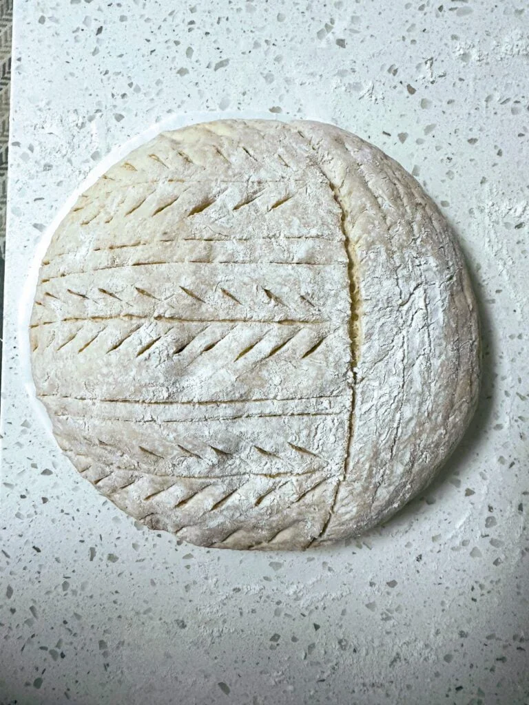 sourdough scoring before and after