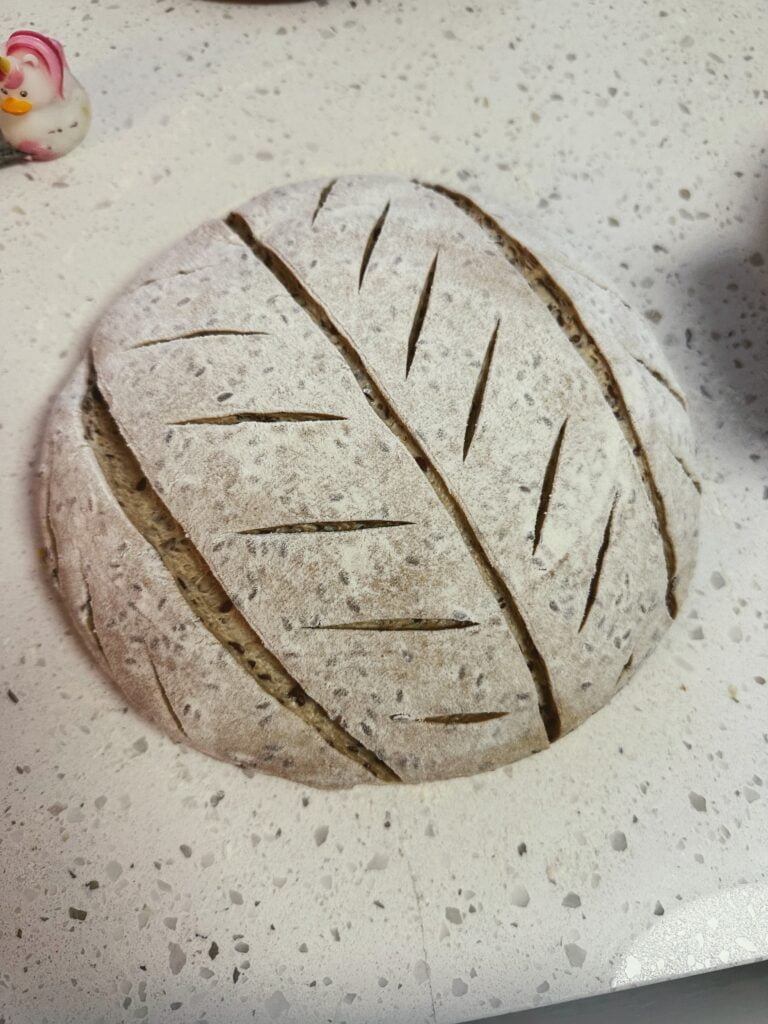 sourdough scoring before and after