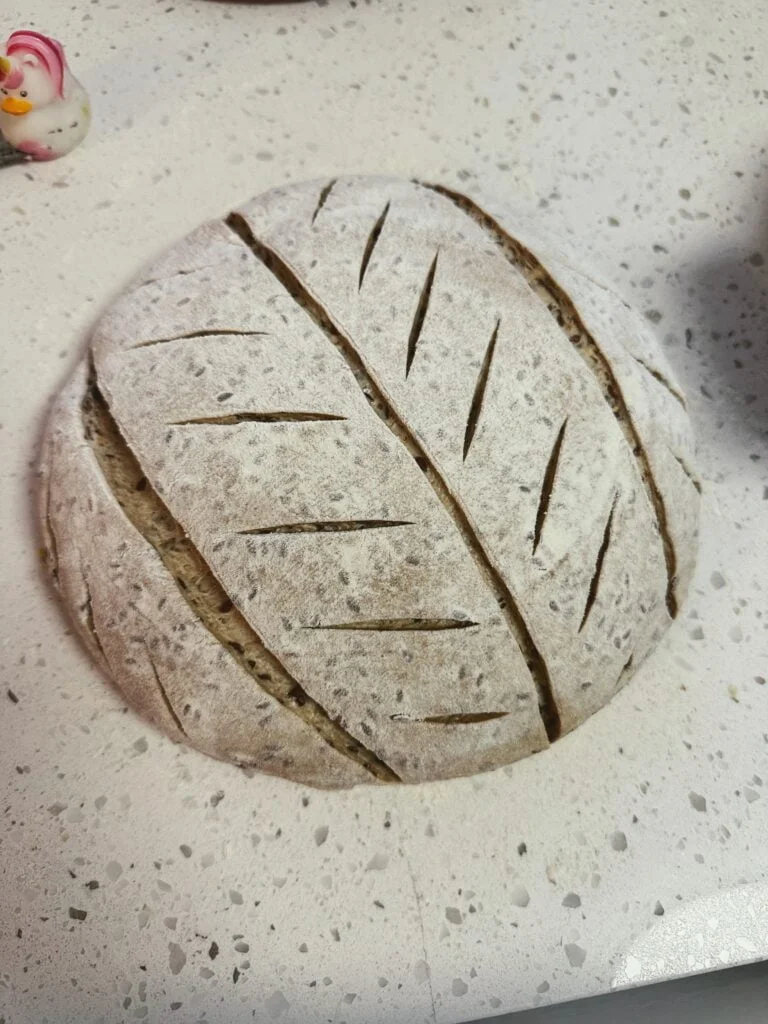 sourdough scoring before and after